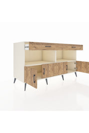 Kronos Konsol 2 Raflı 2 Çekmeceli 4 Kapaklı 176x59x99 Aytaşı-Çam