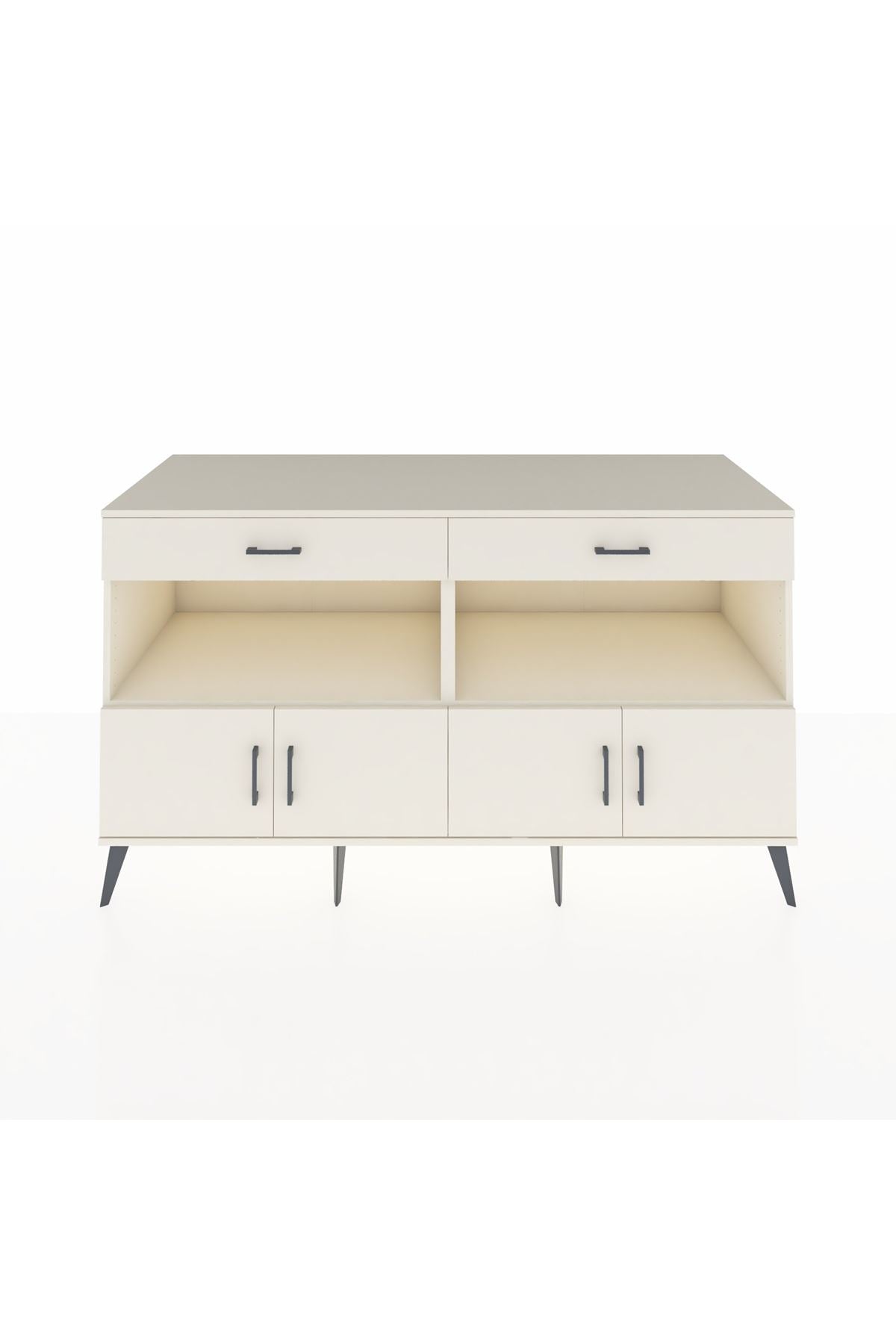 Kronos Konsol 2 Raflı 2 Çekmeceli 4 Kapaklı 176x59x99 Aytaşı-Aytaşı