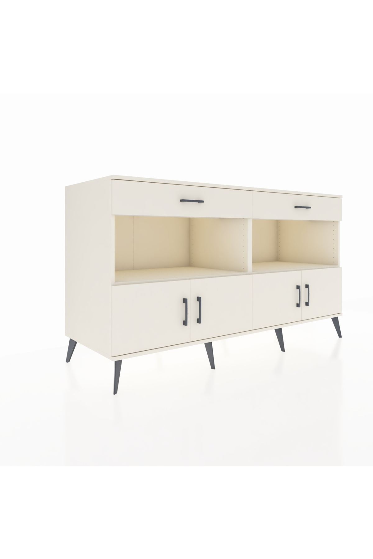 Kronos Konsol 2 Raflı 2 Çekmeceli 4 Kapaklı 176x59x99 Aytaşı-Aytaşı