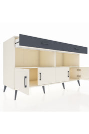 Kronos Konsol 2 Raflı 2 Çekmeceli 4 Kapaklı 176x59x99 Aytaşı-Aytaşı/Antrasit