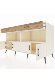 Kronos Konsol 2 Raflı 2 Çekmeceli 4 Kapaklı 176x59x99 Aytaşı-Aytaşı/Çam