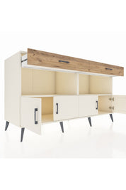Kronos Konsol 2 Raflı 2 Çekmeceli 4 Kapaklı 176x59x99 Aytaşı-Aytaşı/Çam