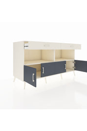 Kronos Konsol 2 Raflı 2 Çekmeceli 4 Kapaklı 176x59x99 Aytaşı-Antrasit/Aytaşı