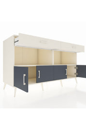 Kronos Konsol 2 Raflı 2 Çekmeceli 4 Kapaklı 176x59x99 Aytaşı-Antrasit/Aytaşı