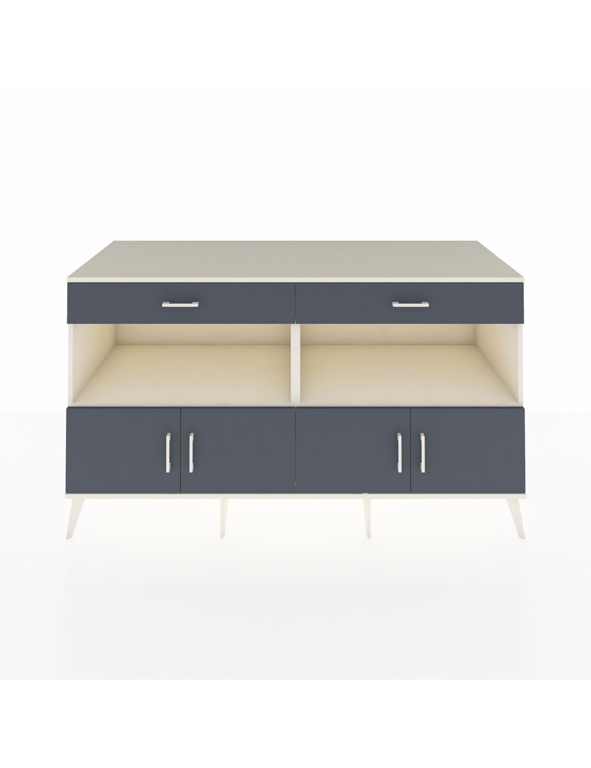 Kronos Konsol 2 Raflı 2 Çekmeceli 4 Kapaklı 176x59x99 Aytaşı-Antrasit