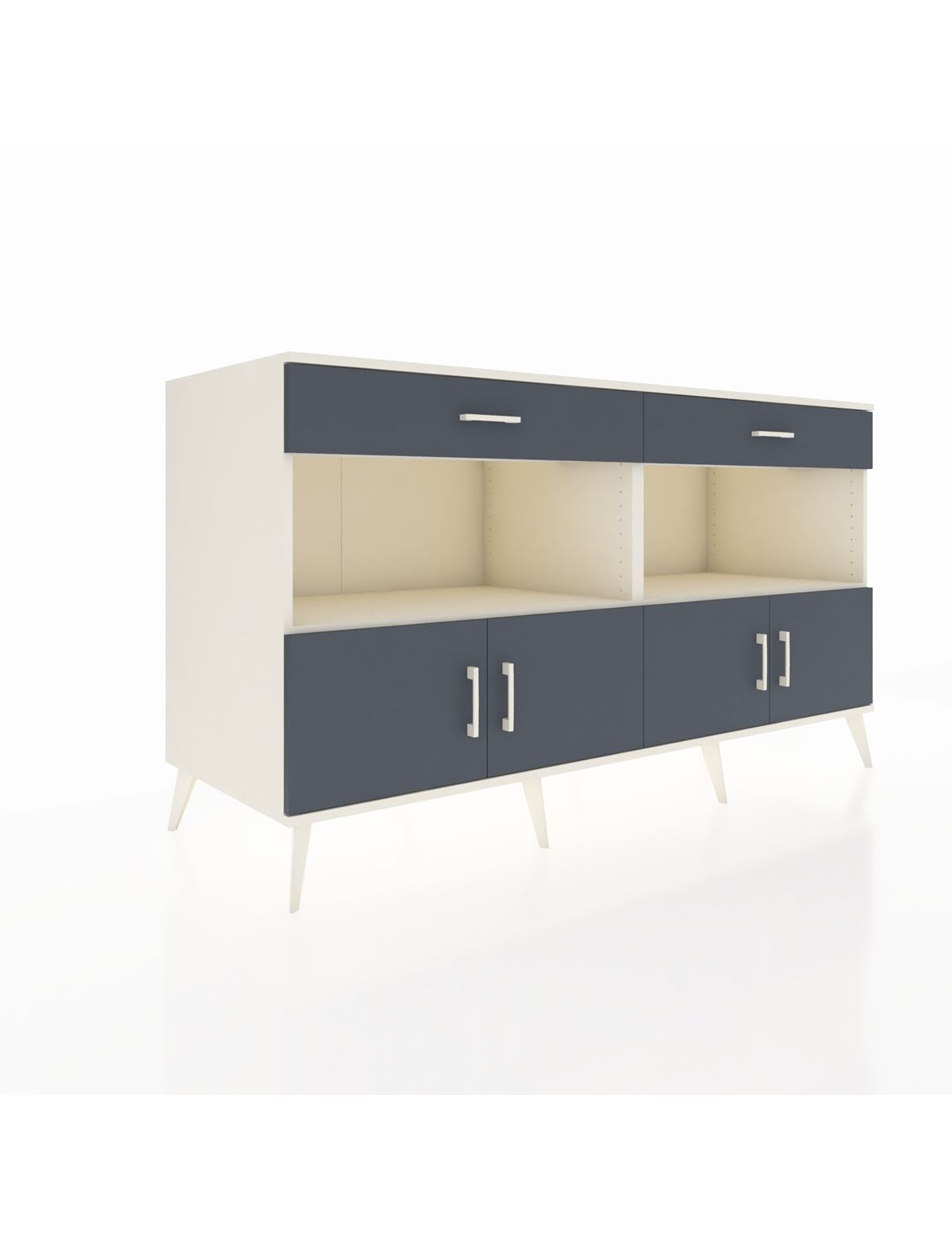 Kronos Konsol 2 Raflı 2 Çekmeceli 4 Kapaklı 176x59x99 Aytaşı-Antrasit