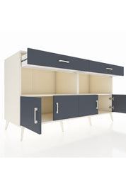 Kronos Konsol 2 Raflı 2 Çekmeceli 4 Kapaklı 176x59x99 Aytaşı-Antrasit