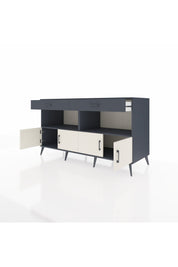 Kronos Konsol 2 Raflı 2 Çekmeceli 4 Kapaklı 176x59x99 Antrasit-Aytaşı/Antrasit