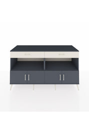 Kronos Konsol 2 Raflı 2 Çekmeceli 4 Kapaklı 176x59x99 Antrasit-Antrasit/Aytaşı