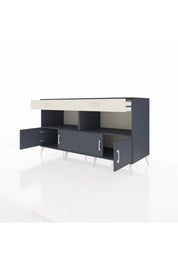 Kronos Konsol 2 Raflı 2 Çekmeceli 4 Kapaklı 176x59x99 Antrasit-Antrasit/Aytaşı