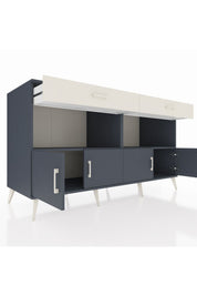 Kronos Konsol 2 Raflı 2 Çekmeceli 4 Kapaklı 176x59x99 Antrasit-Antrasit/Aytaşı