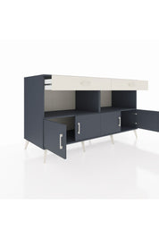 Kronos Konsol 2 Raflı 2 Çekmeceli 4 Kapaklı 176x59x99 Antrasit-Antrasit/Aytaşı