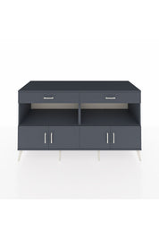 Kronos Konsol 2 Raflı 2 Çekmeceli 4 Kapaklı 176x59x99 Antrasit-Antrasit
