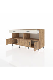 Kronos Konsol 2 Raflı 2 Çekmeceli 4 Kapaklı 176x59x99 Çam-Çam/Aytaşı