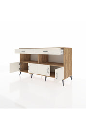 Kronos Konsol 2 Raflı 2 Çekmeceli 4 Kapaklı 176x59x99 Çam-Aytaşı