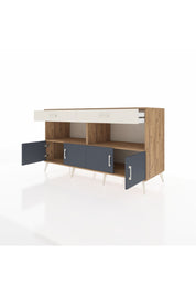 Kronos Konsol 2 Raflı 2 Çekmeceli 4 Kapaklı 176x59x99 Çam-Antrasit/Aytaşı