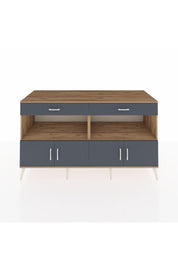 Kronos Konsol 2 Raflı 2 Çekmeceli 4 Kapaklı 176x59x99 Çam-Antrasit