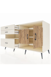 Kronos Konsol 4 Raflı 3 Çekmeceli 2 Kapaklı 176x59x99 Aytaşı-Çam/Aytaşı