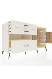 Kronos Konsol 4 Raflı 3 Çekmeceli 2 Kapaklı 176x59x99 Aytaşı-Çam/Aytaşı