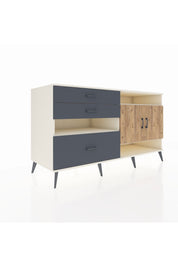 Kronos Konsol 4 Raflı 3 Çekmeceli 2 Kapaklı 176x59x99 Aytaşı-Çam/Antrasit