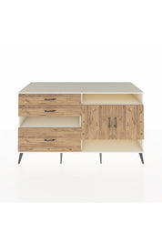 Kronos Konsol 4 Raflı 3 Çekmeceli 2 Kapaklı 176x59x99 Aytaşı-Çam