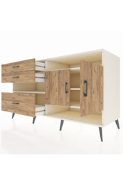 Kronos Konsol 4 Raflı 3 Çekmeceli 2 Kapaklı 176x59x99 Aytaşı-Çam