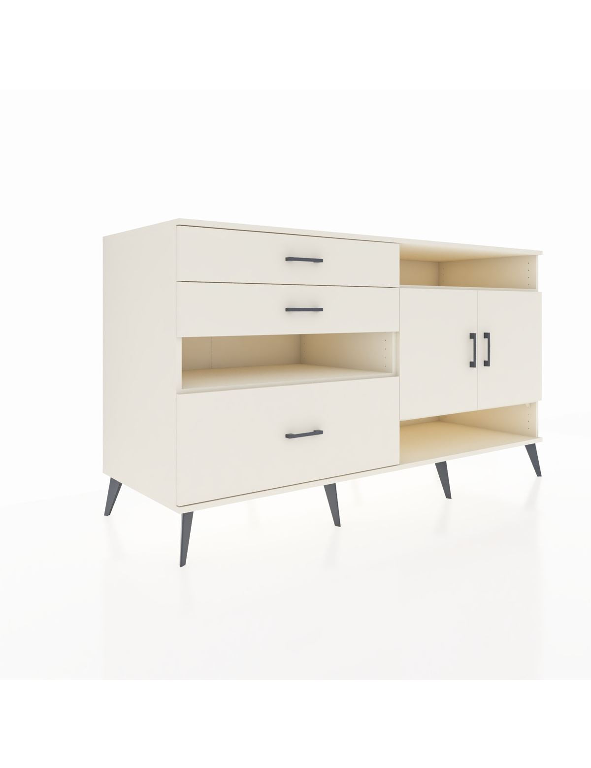 Kronos Konsol 4 Raflı 3 Çekmeceli 2 Kapaklı 176x59x99 Aytaşı-Aytaşı