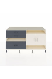 Kronos Konsol 4 Raflı 3 Çekmeceli 2 Kapaklı 176x59x99 Aytaşı-Aytaşı/Antrasit