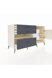 Kronos Konsol 4 Raflı 3 Çekmeceli 2 Kapaklı 176x59x99 Aytaşı-Aytaşı/Antrasit