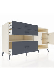 Kronos Konsol 4 Raflı 3 Çekmeceli 2 Kapaklı 176x59x99 Aytaşı-Aytaşı/Antrasit