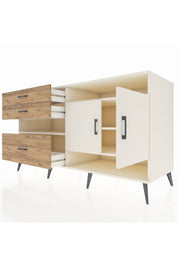 Kronos Konsol 4 Raflı 3 Çekmeceli 2 Kapaklı 176x59x99 Aytaşı-Aytaşı/Çam