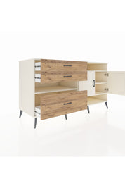 Kronos Konsol 4 Raflı 3 Çekmeceli 2 Kapaklı 176x59x99 Aytaşı-Aytaşı/Çam