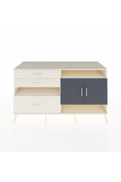 Kronos Konsol 4 Raflı 3 Çekmeceli 2 Kapaklı 176x59x99 Aytaşı-Antrasit/Aytaşı