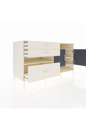 Kronos Konsol 4 Raflı 3 Çekmeceli 2 Kapaklı 176x59x99 Aytaşı-Antrasit/Aytaşı