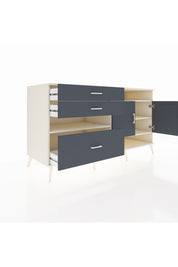 Kronos Konsol 4 Raflı 3 Çekmeceli 2 Kapaklı 176x59x99 Aytaşı-Antrasit