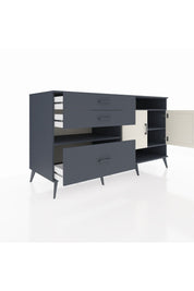 Kronos Konsol 4 Raflı 3 Çekmeceli 2 Kapaklı 176x59x99 Antrasit-Aytaşı/Antrasit