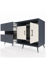 Kronos Konsol 4 Raflı 3 Çekmeceli 2 Kapaklı 176x59x99 Antrasit-Aytaşı/Antrasit