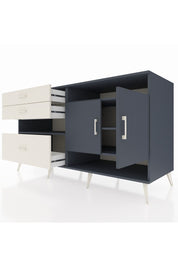 Kronos Konsol 4 Raflı 3 Çekmeceli 2 Kapaklı 176x59x99 Antrasit-Antrasit/Aytaşı