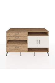 Kronos Konsol 4 Raflı 3 Çekmeceli 2 Kapaklı 176x59x99 Çam-Aytaşı/Çam