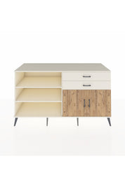 Kronos Konsol 3 Raflı 2 Çekmeceli 2 Kapaklı 176x59x99 Aytaşı-Çam/Aytaşı
