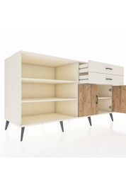 Kronos Konsol 3 Raflı 2 Çekmeceli 2 Kapaklı 176x59x99 Aytaşı-Çam/Aytaşı