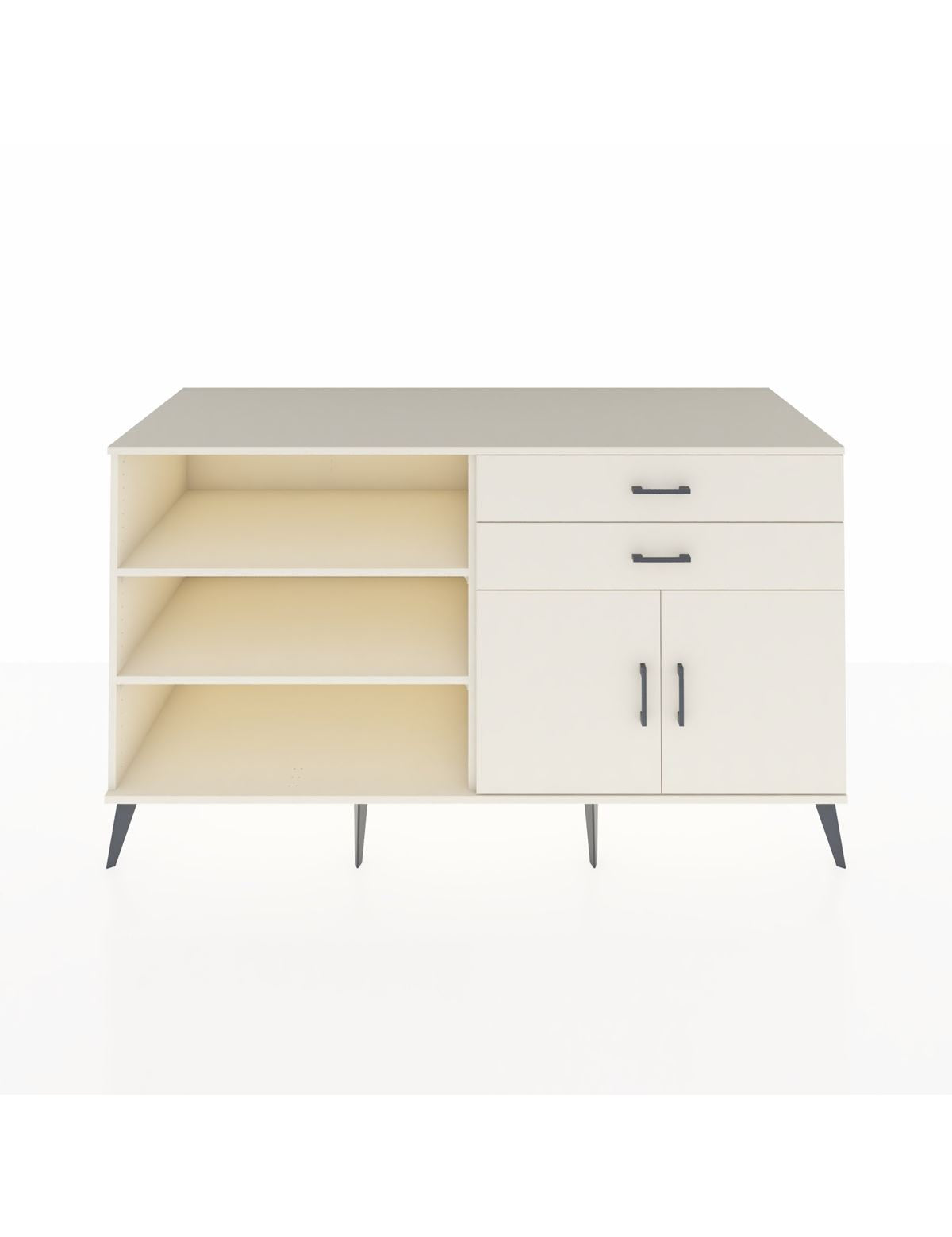 Kronos Konsol 3 Raflı 2 Çekmeceli 2 Kapaklı 176x59x99 Aytaşı-Aytaşı