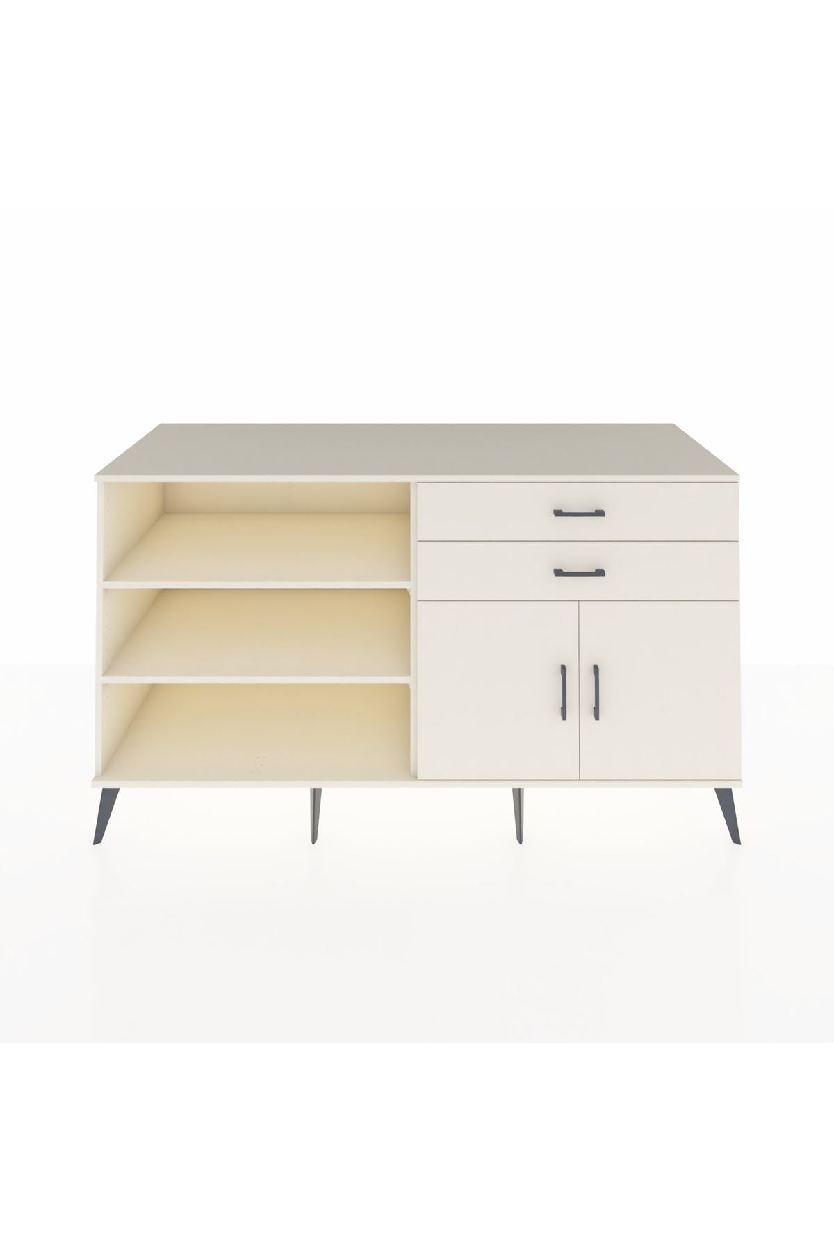 Kronos Konsol 3 Raflı 2 Çekmeceli 2 Kapaklı 176x59x99 Aytaşı-Aytaşı