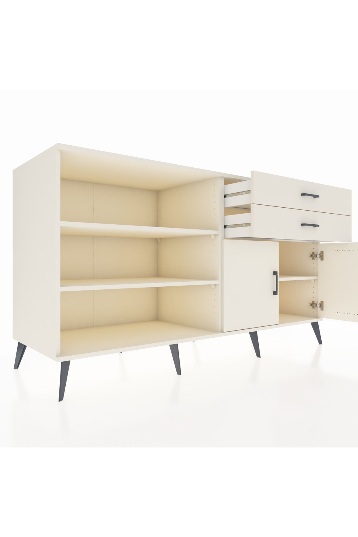 Kronos Konsol 3 Raflı 2 Çekmeceli 2 Kapaklı 176x59x99 Aytaşı-Aytaşı