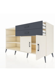 Kronos Konsol 3 Raflı 2 Çekmeceli 2 Kapaklı 176x59x99 Aytaşı-Aytaşı/Antrasit