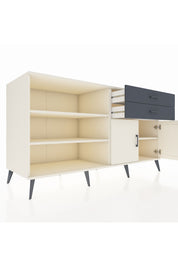 Kronos Konsol 3 Raflı 2 Çekmeceli 2 Kapaklı 176x59x99 Aytaşı-Aytaşı/Antrasit