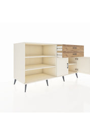 Kronos Konsol 3 Raflı 2 Çekmeceli 2 Kapaklı 176x59x99 Aytaşı-Aytaşı/Çam