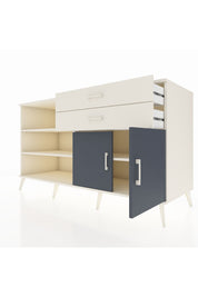 Kronos Konsol 3 Raflı 2 Çekmeceli 2 Kapaklı 176x59x99 Aytaşı-Antrasit/Aytaşı