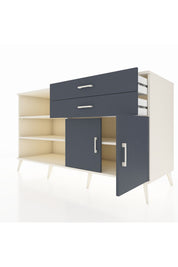 Kronos Konsol 3 Raflı 2 Çekmeceli 2 Kapaklı 176x59x99 Aytaşı-Antrasit