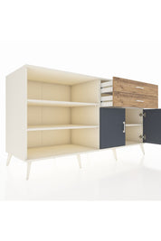 Kronos Konsol 3 Raflı 2 Çekmeceli 2 Kapaklı 176x59x99 Aytaşı-Antrasit/Çam